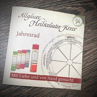 Beltaine - Allgäuer Heilkräuter-Kerze