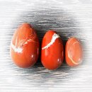 Yoni Egg, Roter Jaspis maxi - gebohrt, ca, 3 x 4,5 cm