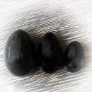 Yoni Egg, Obsidian Trainings-Komplettset (gebohrt)