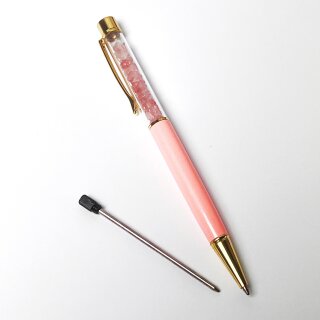 Rosenquarz Kugelschreiber - Der Stift für Worte mit Herz