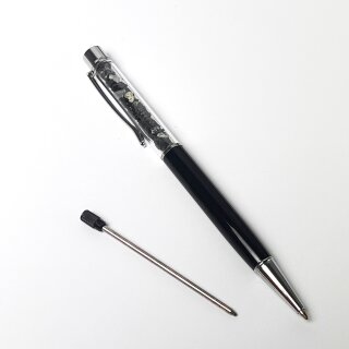 Schwarzer Turmalin Kugelschreiber - Der Stift für mehr Sicherheit