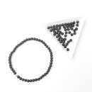 Schwarzer Obsidian / Mein Armband - Selbstgemacht 4 mm Kugel