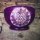 Räucherschale aus Speckstein, purple "Blume des Lebens" / groß, Durchmesser 12,5cm