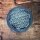 Sieb Räuchergefäß mit Deckel aus Speckstein, groß "Blume des Lebens" - anthrazit
